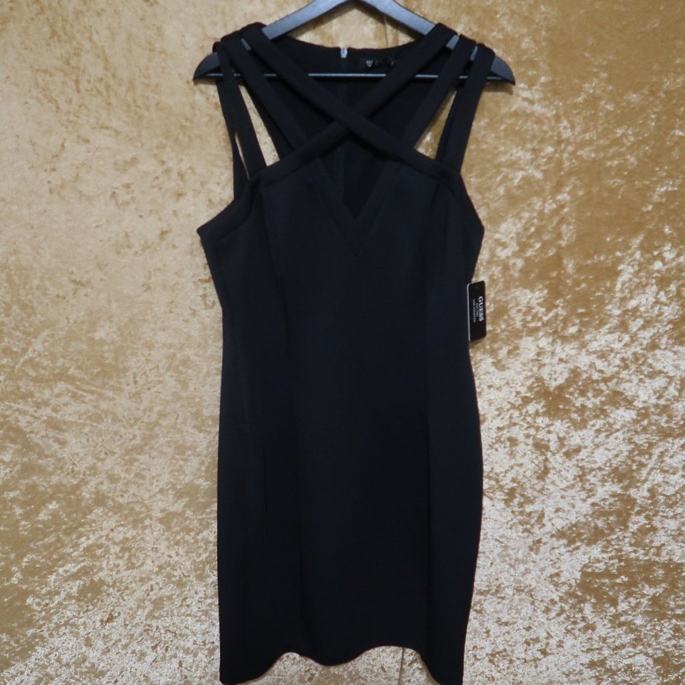 Guess Black Criss-Cross Scuba Dress – Size 12